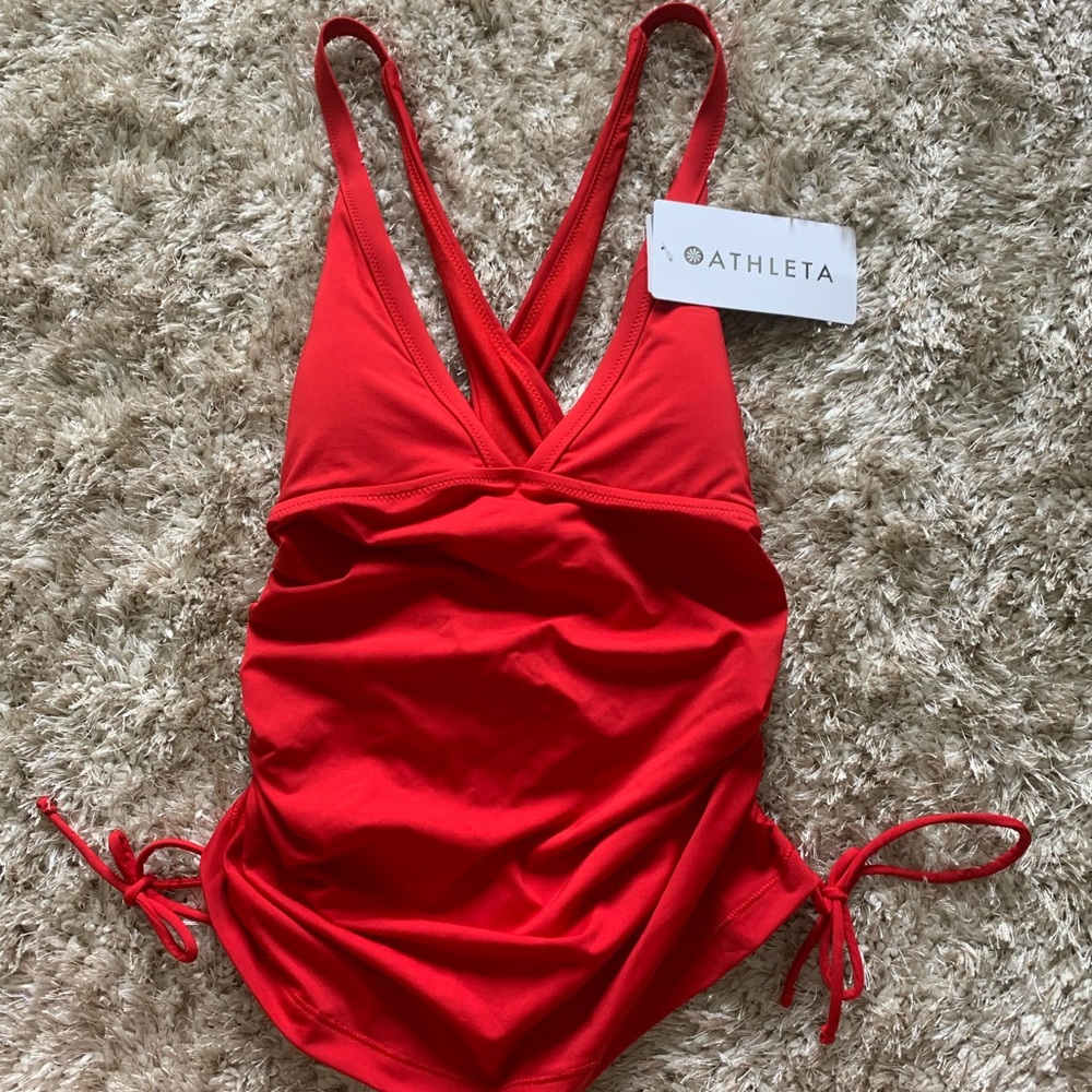 Athleta Side Scrunch Swim Tank